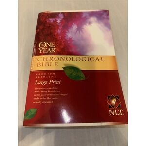 One Year Chronological Bible-NLT-Premium Slimline Large Print (Paperback or Soft